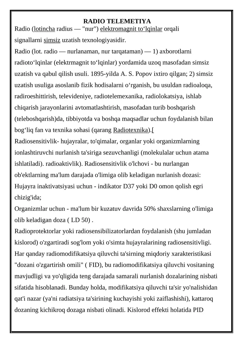 RADIO TELEMETIYA