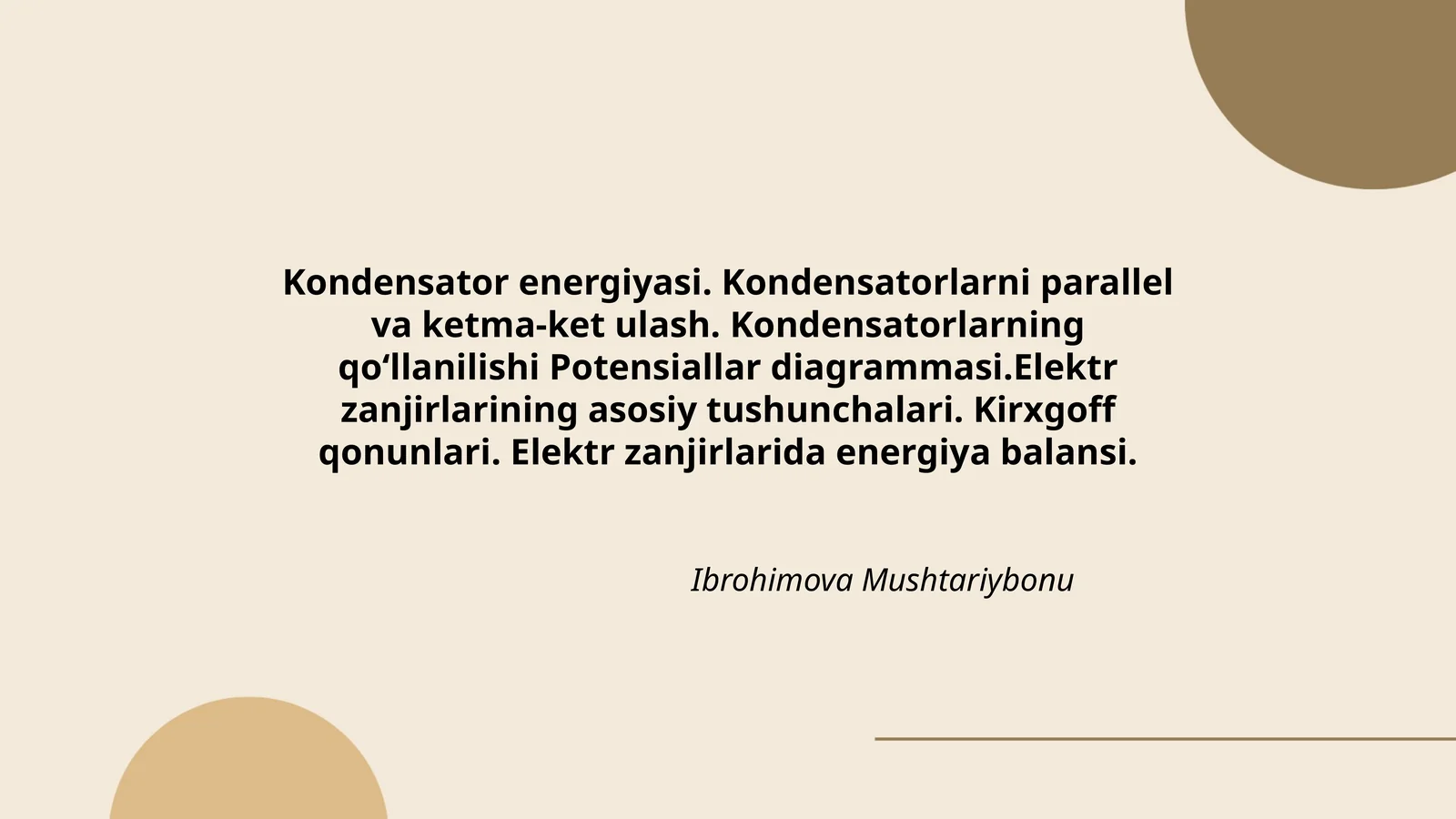 Kondensator energiyasi