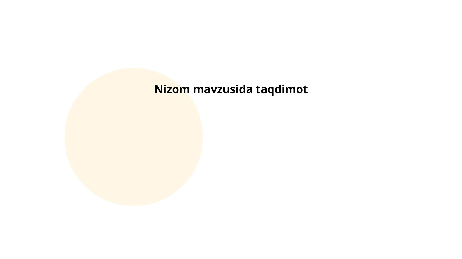 Nizomlar tarixi
