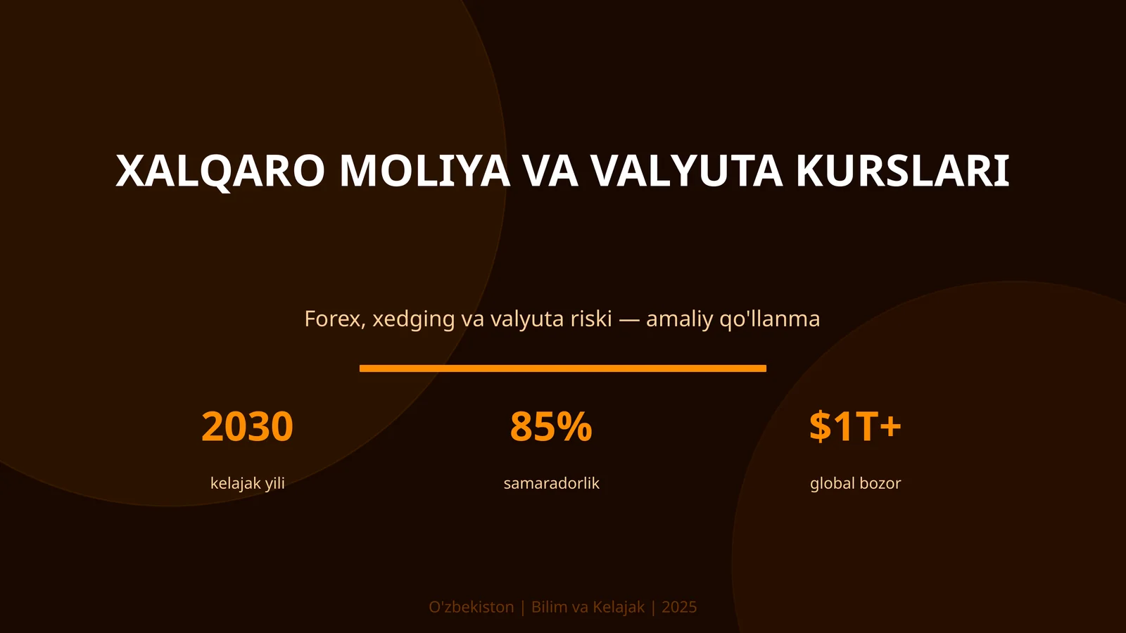 XALQARO MOLIYA VA VALYUTA KURSLARI