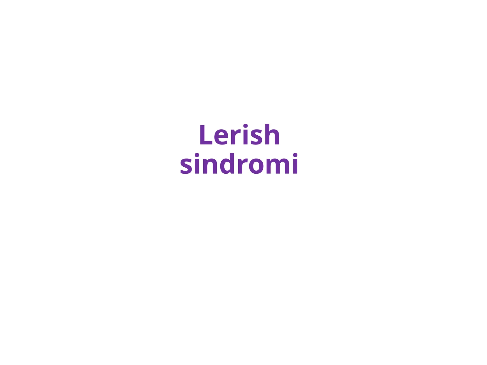Lerish sindromi