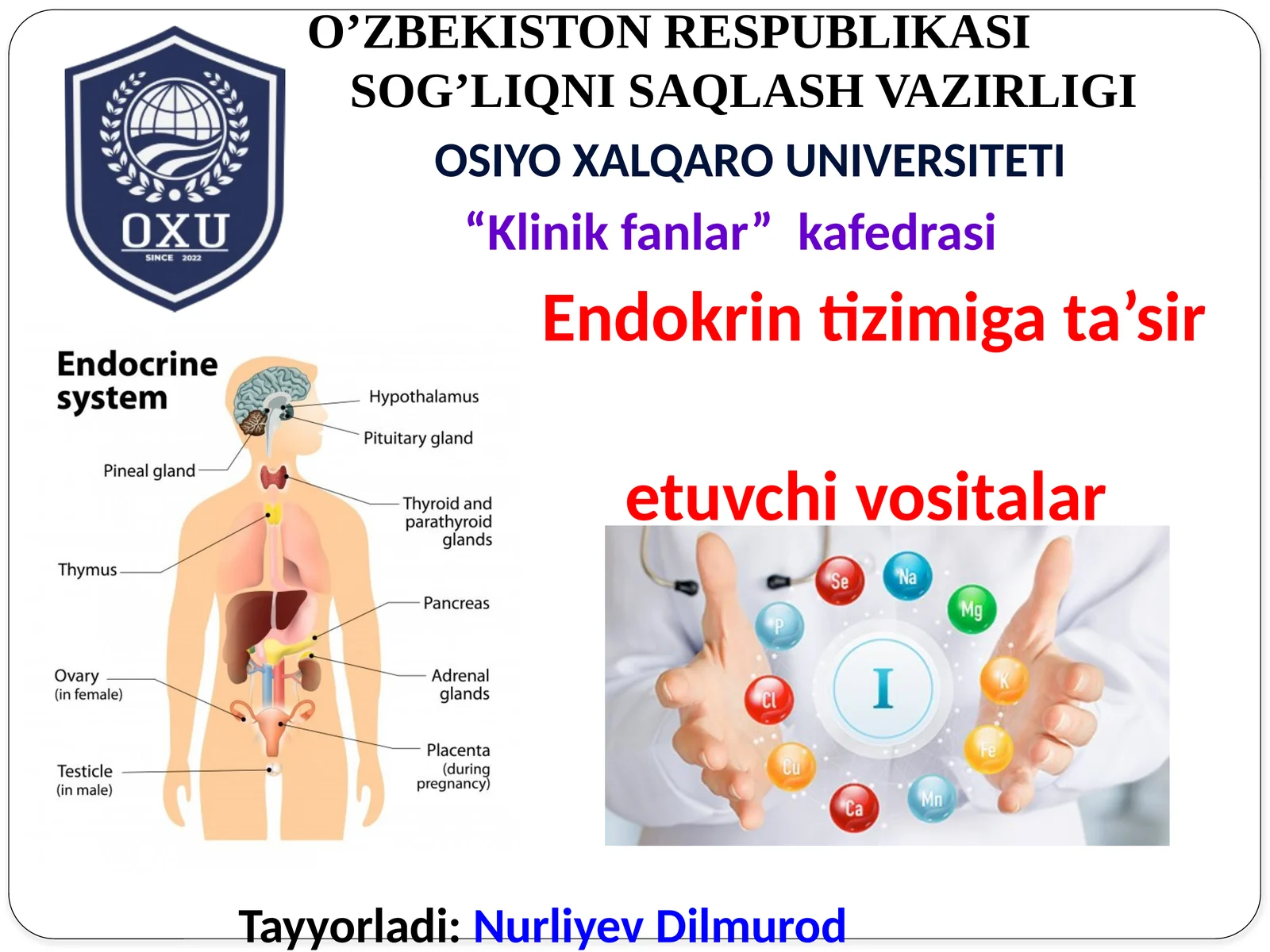 Endokrintizmiga ta'sir etuvchi vositalar