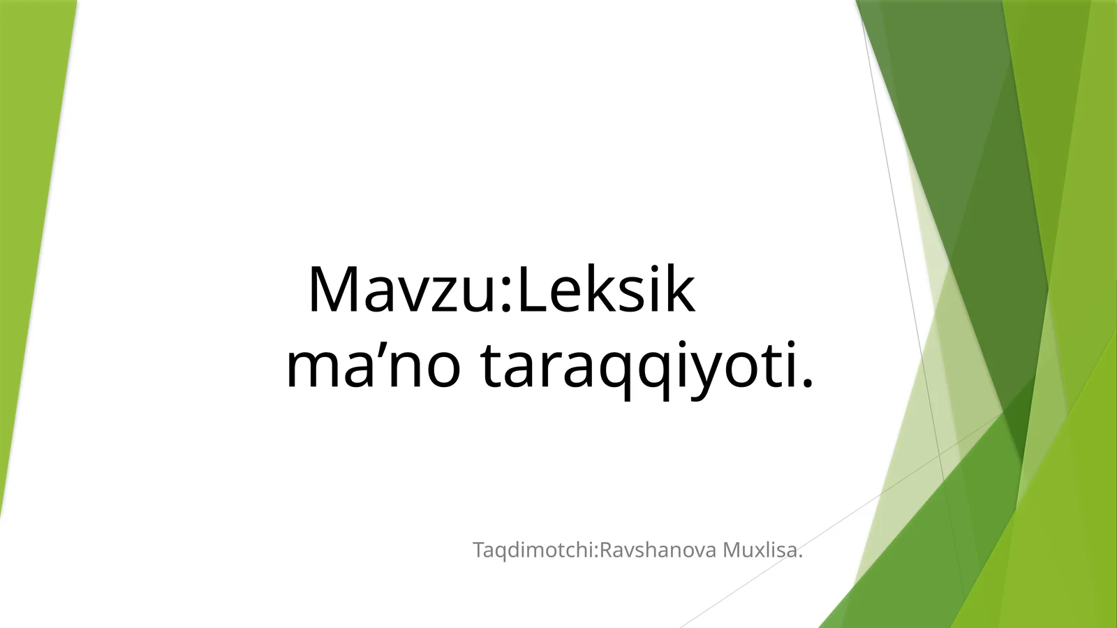 Leksikma’no taraqqiyoti