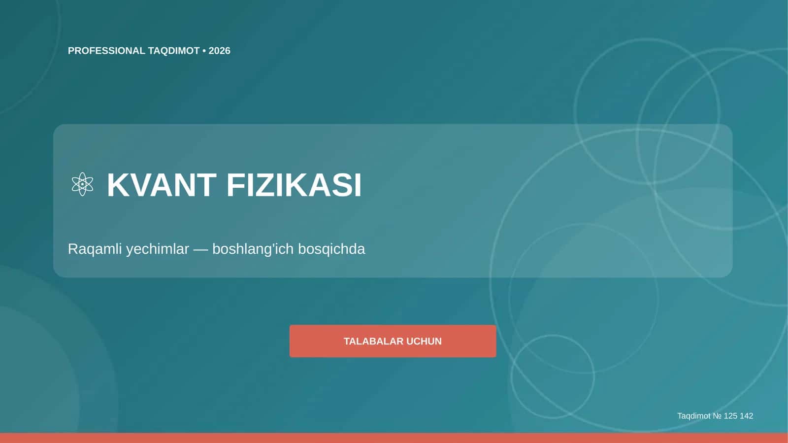 KVANT FIZIKASI Raqamli yechimlar (boshlang'ich bosqichda) [talabalar uchun]
