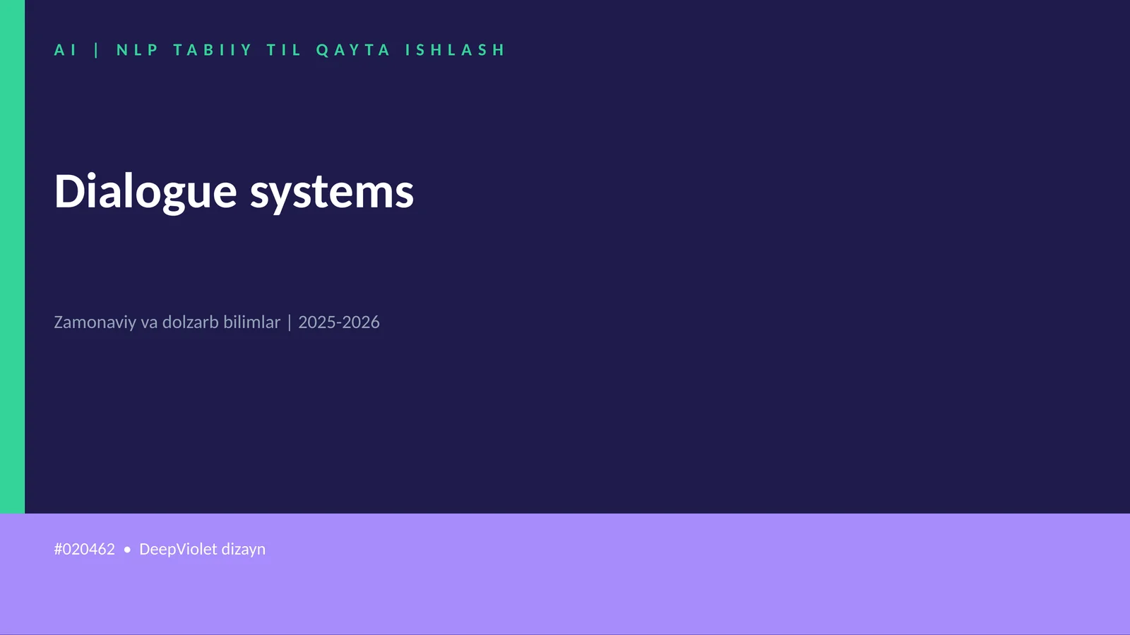 AI | NLP TABIIY TIL QAYTA ISHLASH