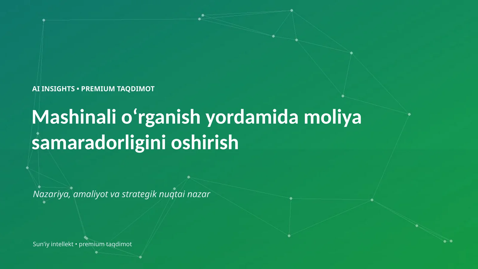 AI INSIGHTS • PREMIUM TAQDIMOT