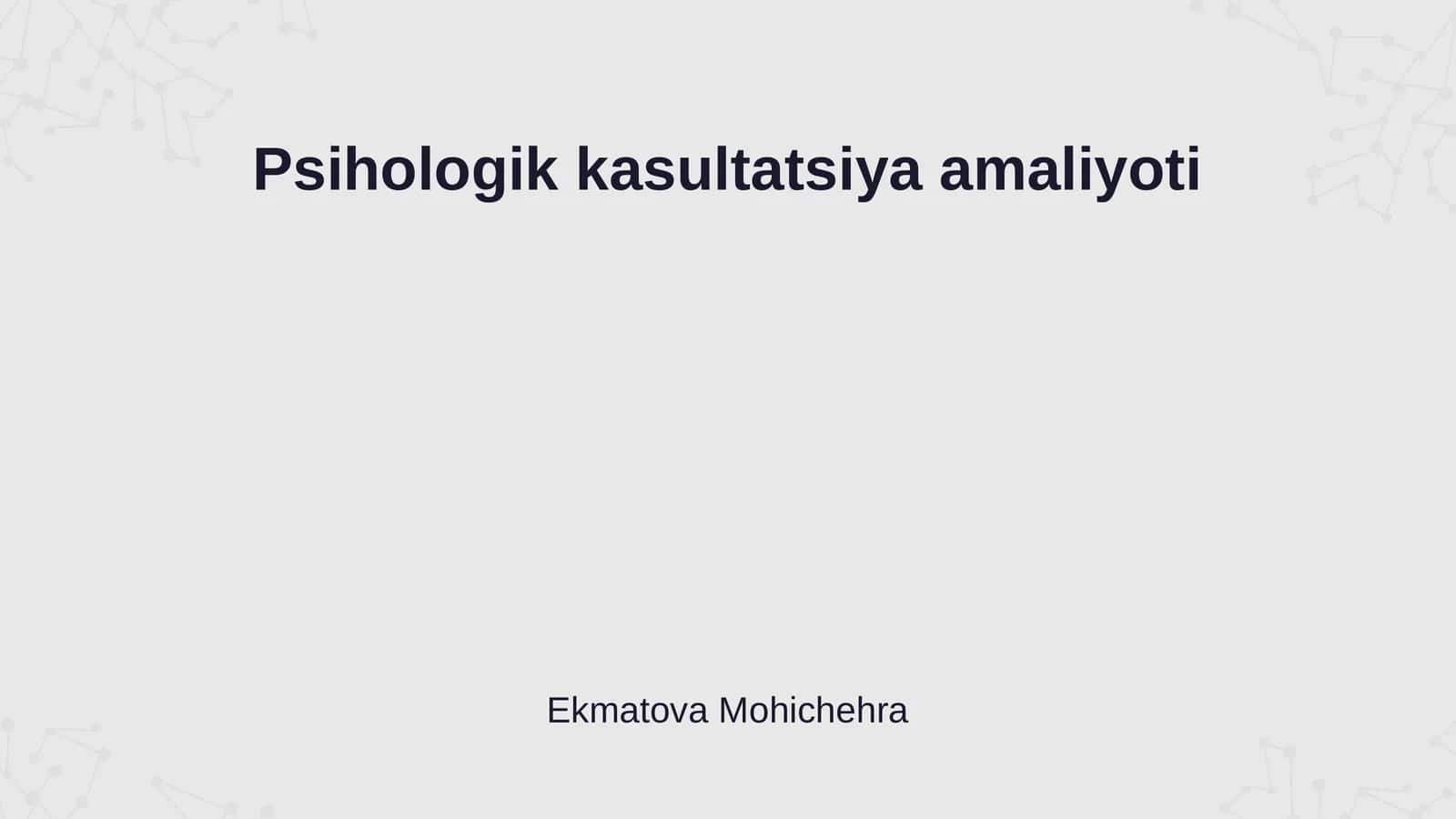 Psihologik kasultatsiya amaliyoti