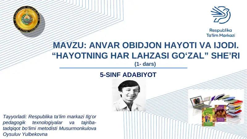 ANVAR OBIDJON HAYOTI VA IJODI