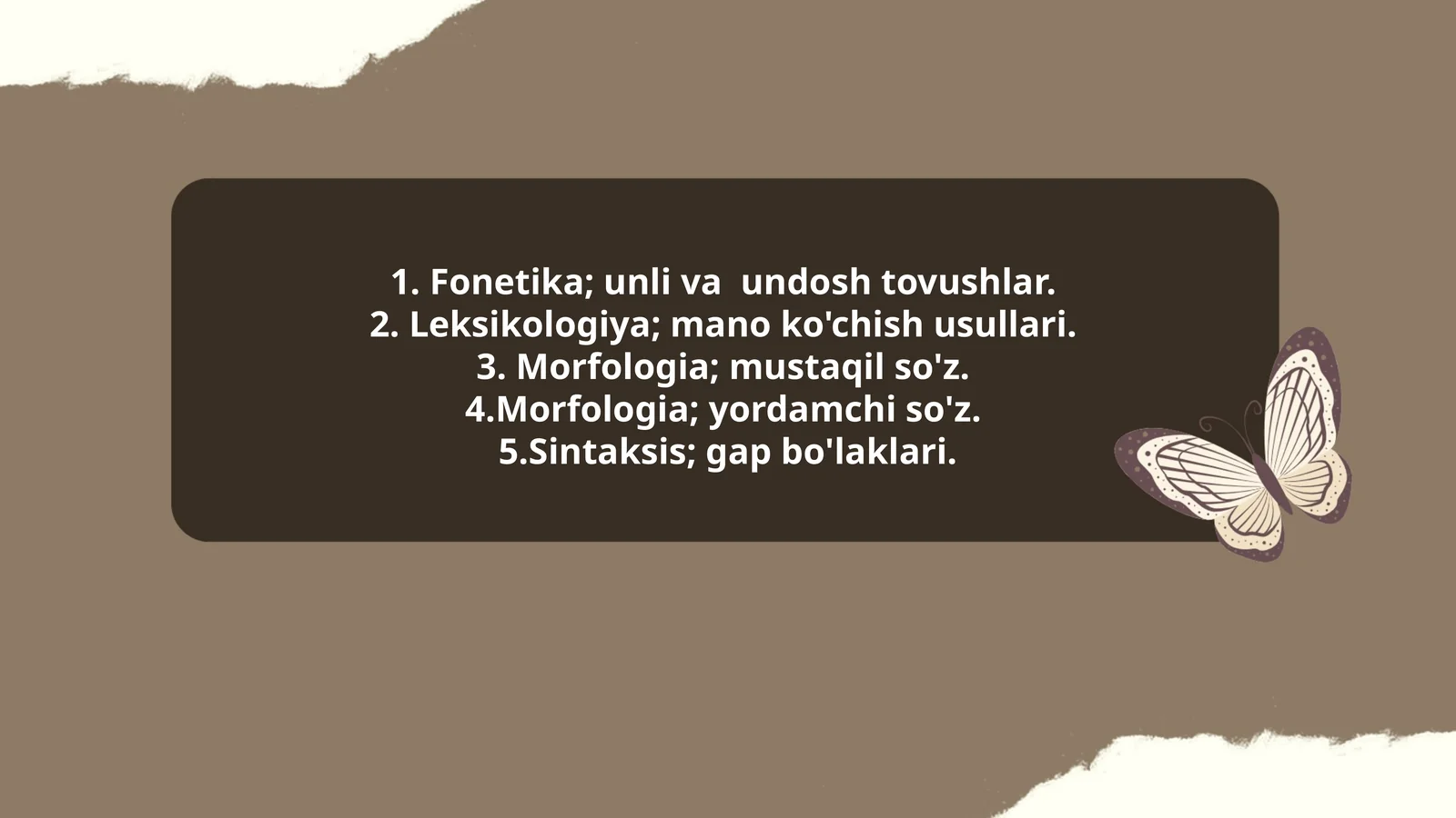 Fonetika; unli va undosh tovushlar