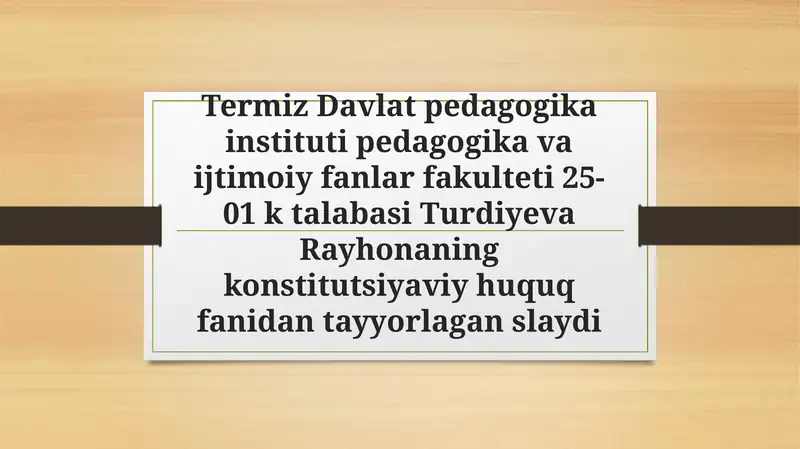 Konstitutsiya va qonunlarga rioya