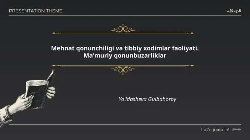 Mehnat qonunchiligi va tibbiy xodimlar faoliyati. Ma'muriy qonunbuzarliklar