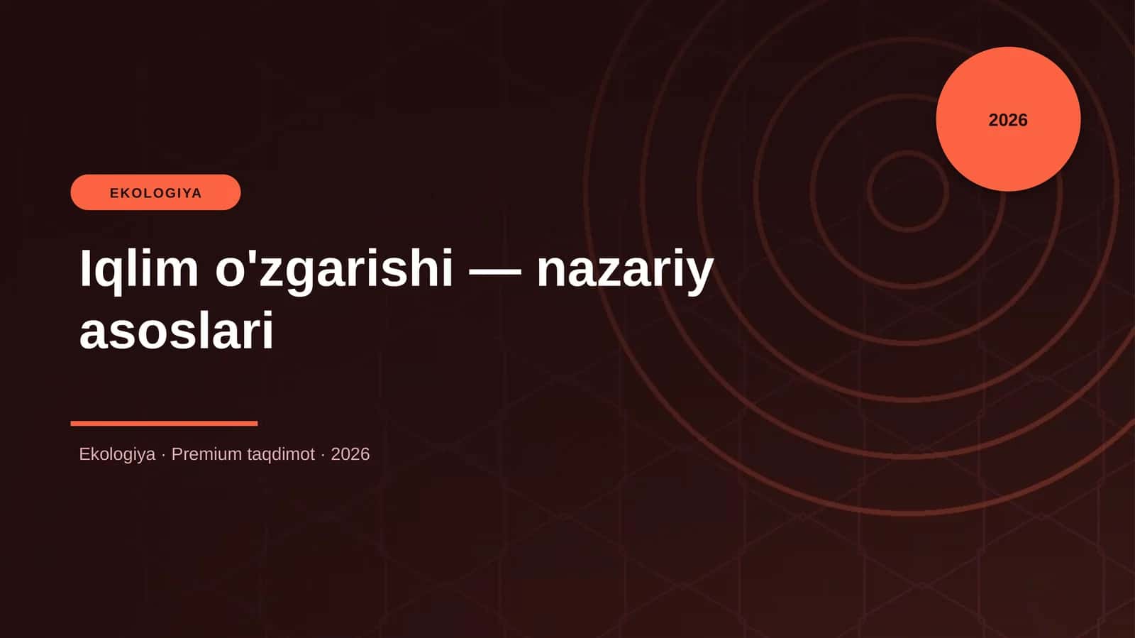 Iqlim o'zgarishi — nazariy asoslari