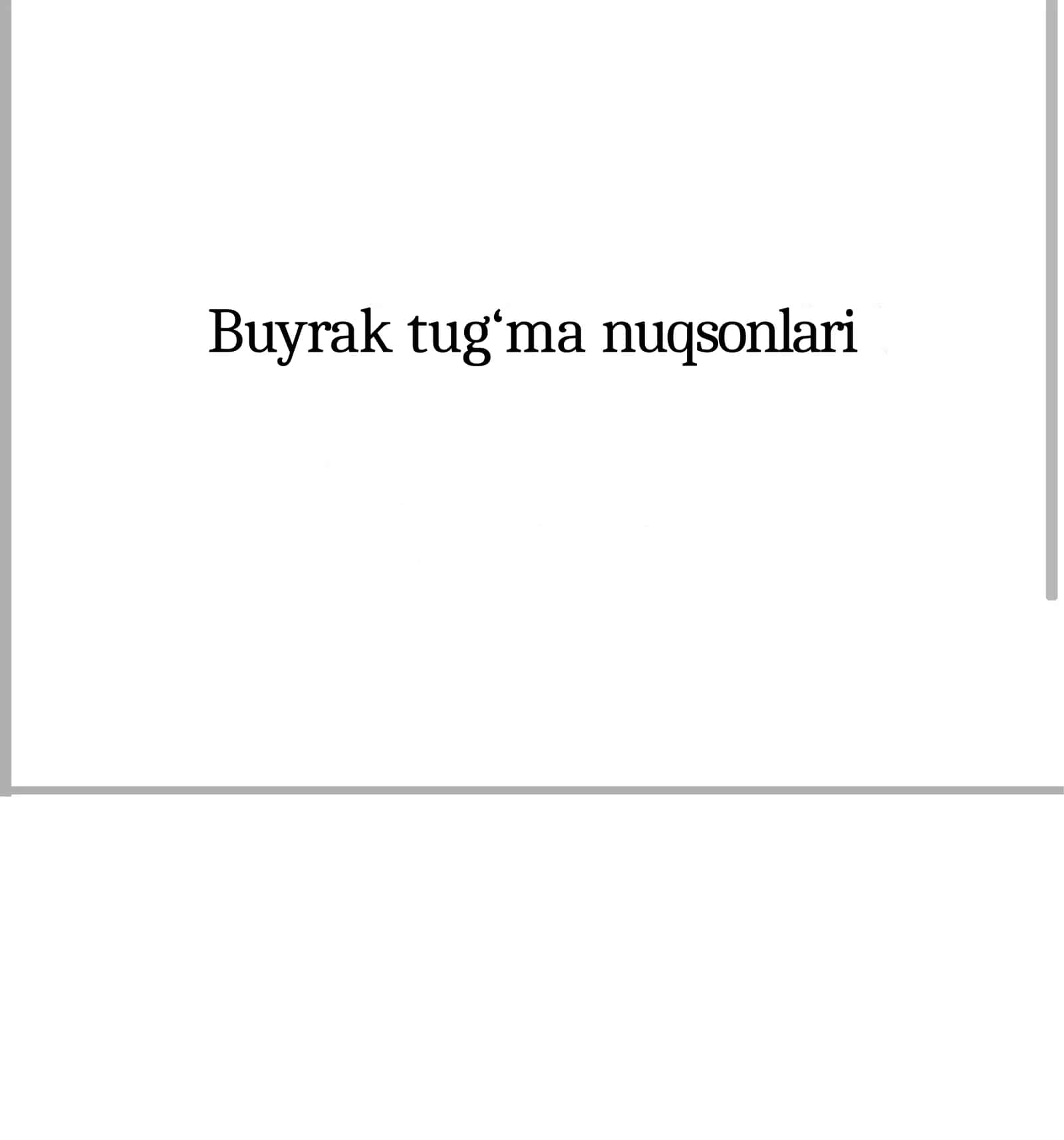 Buyrak tug‘ma nuqsonlari
