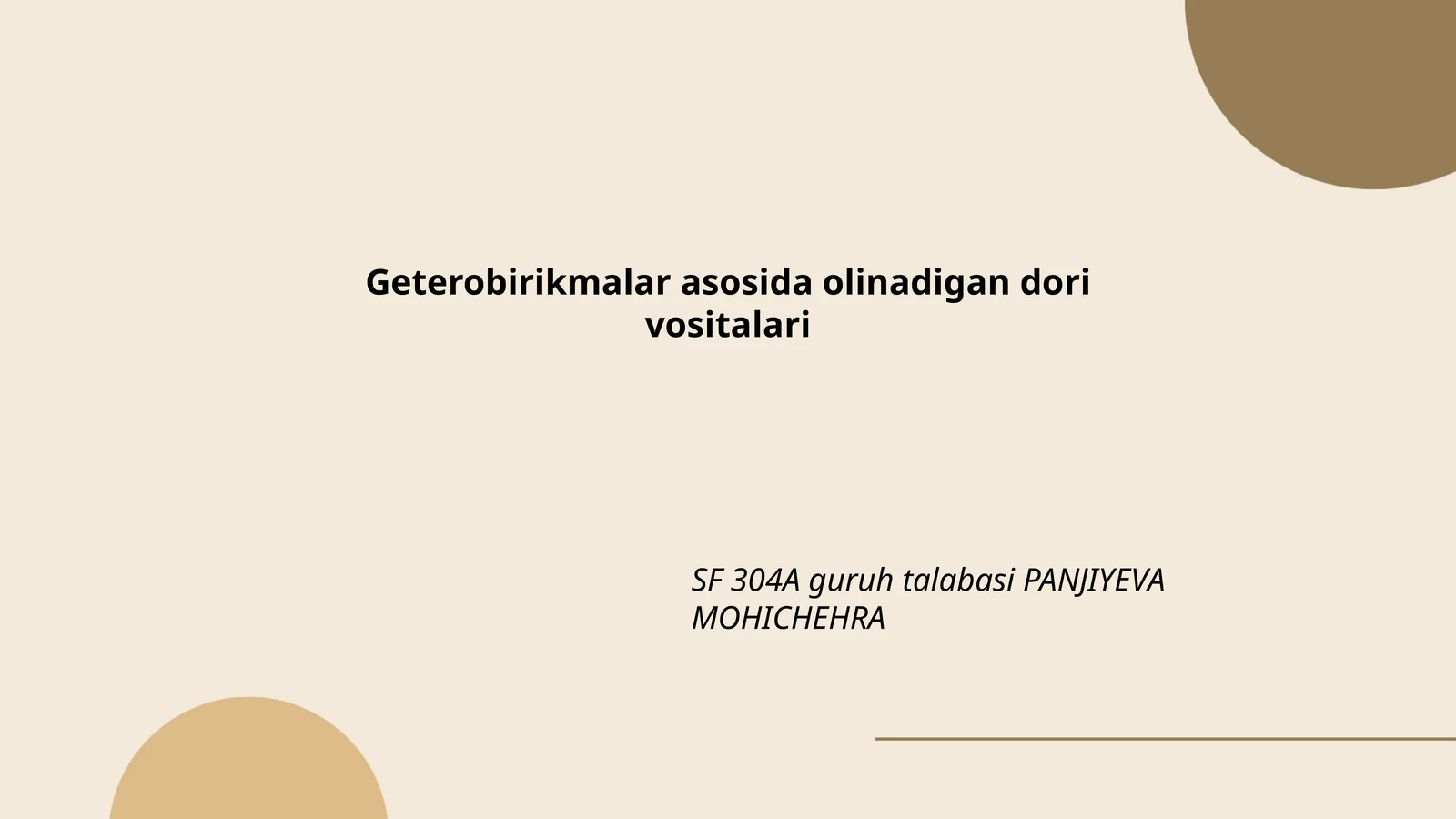 Geterobirikmalar asosida olinadigan dori vositalari