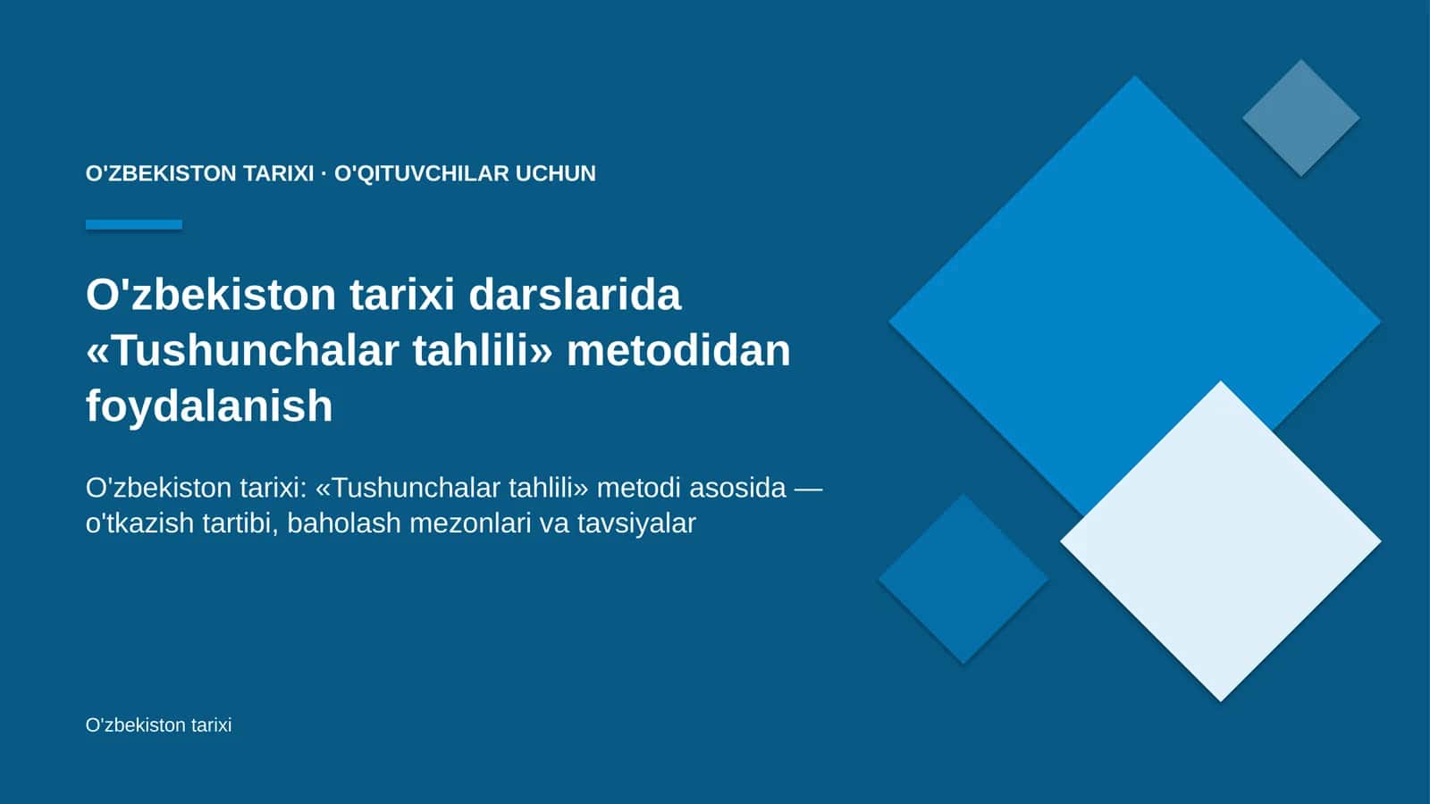 o'zbekiston tarixi darslarida tushunchalar tahlili metodidan foydalanish 9923