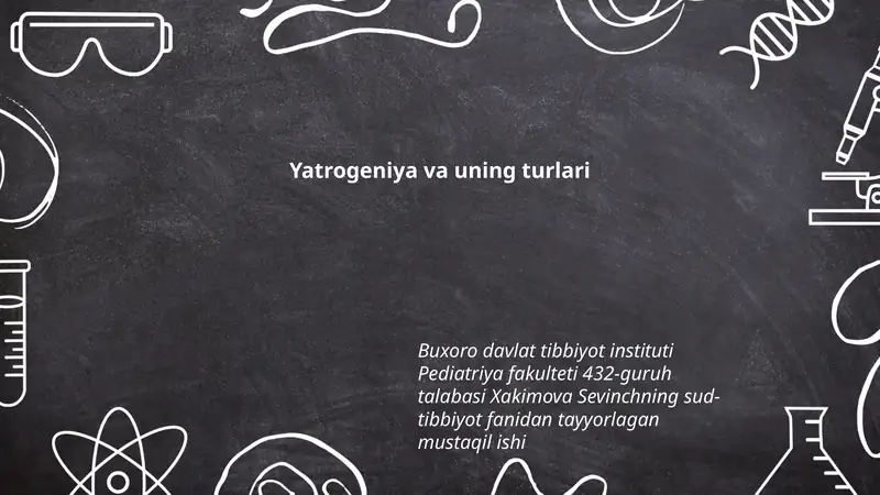Yatrogeniya va uning turlari