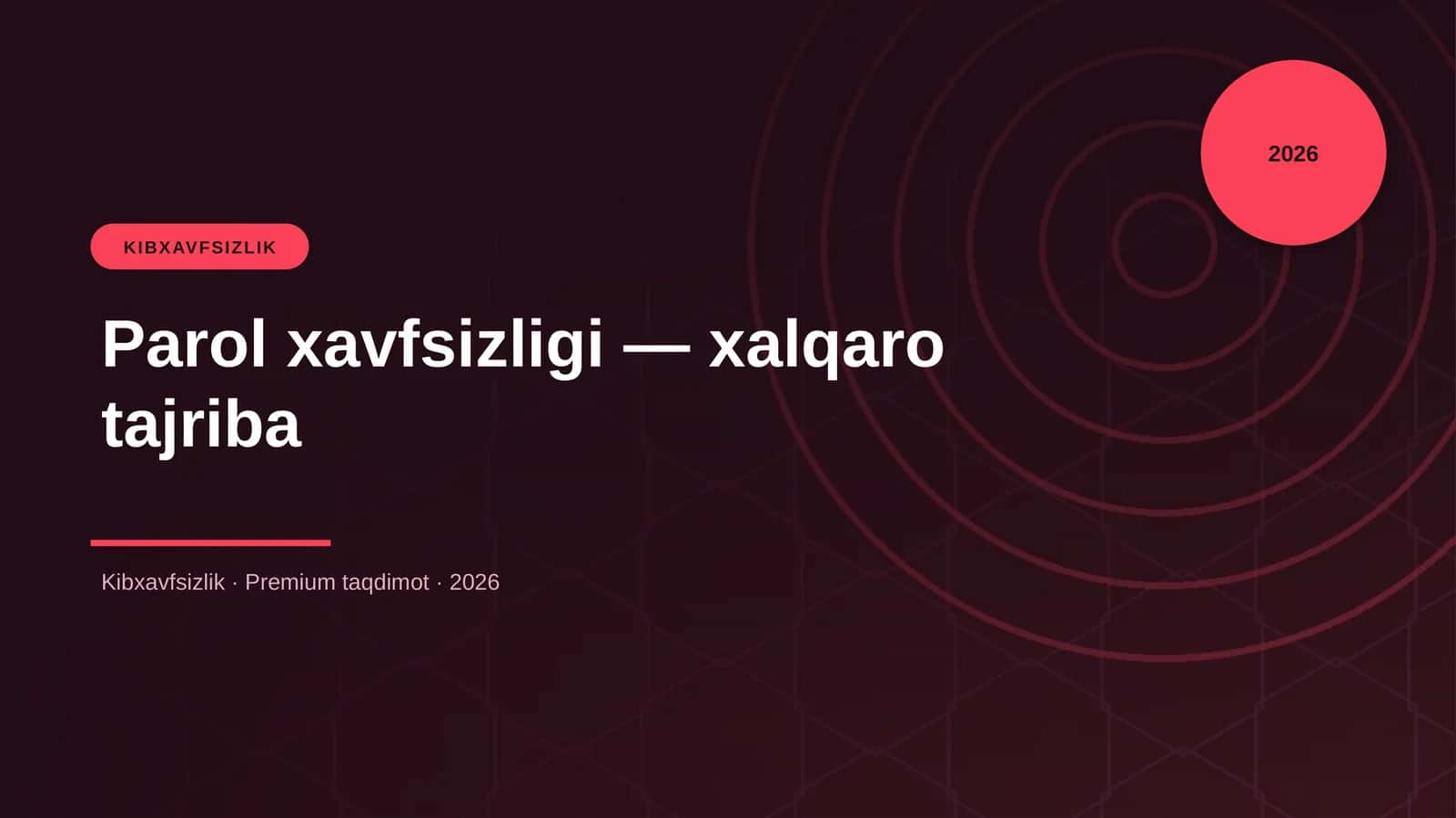 Parol xavfsizligi — xalqaro tajriba