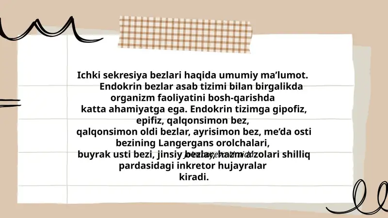 Ichki Sekresiya Bezlari