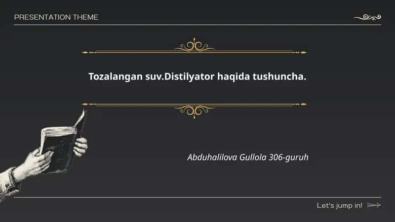 Tozalangan suv.Distilyator haqida tushuncha.