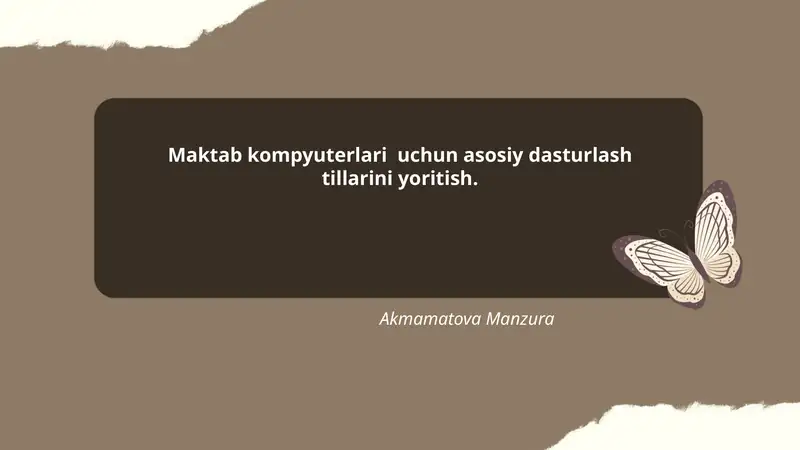 Asosiy dasturlash tillarini yoritish