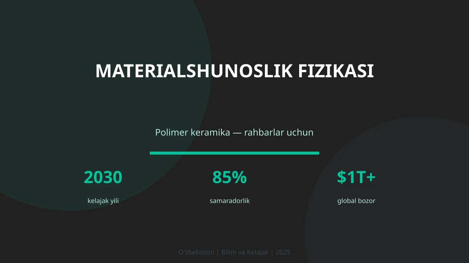 MATERIALSHUNOSLIK FIZIKASI