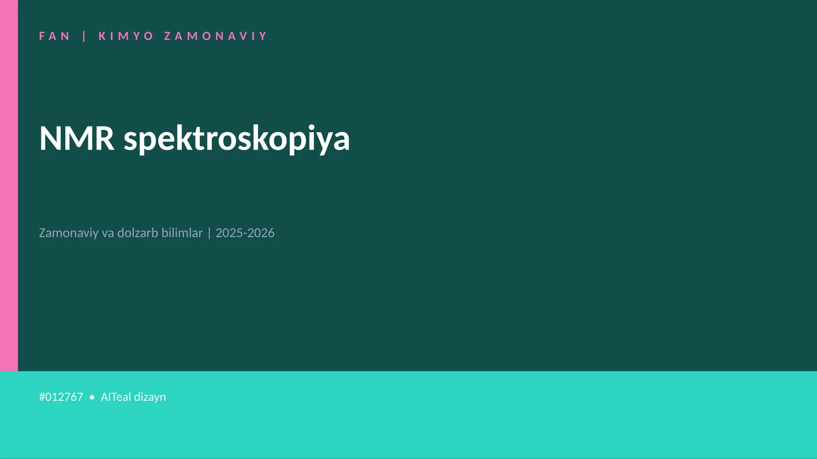NMR spektroskopiya