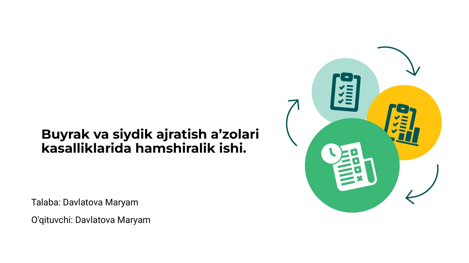 Buyrak va siydik ajratish a’zolari kasalliklarida hamshiralik ishi