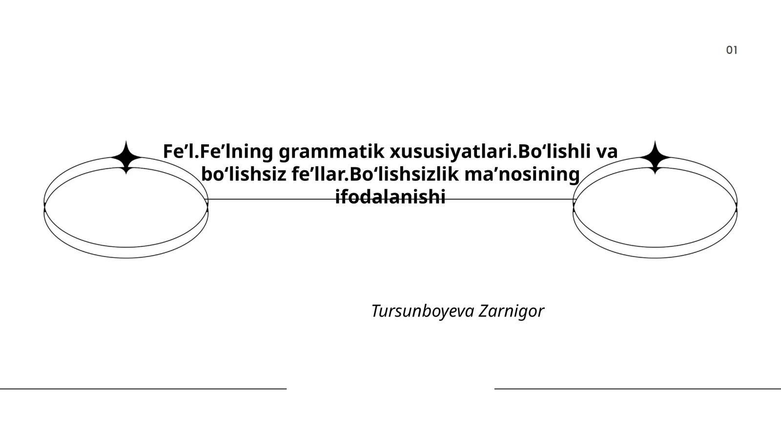 Feʼlning grammatik xususiyatlari