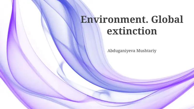 Global Extinction: A Looming Crisis