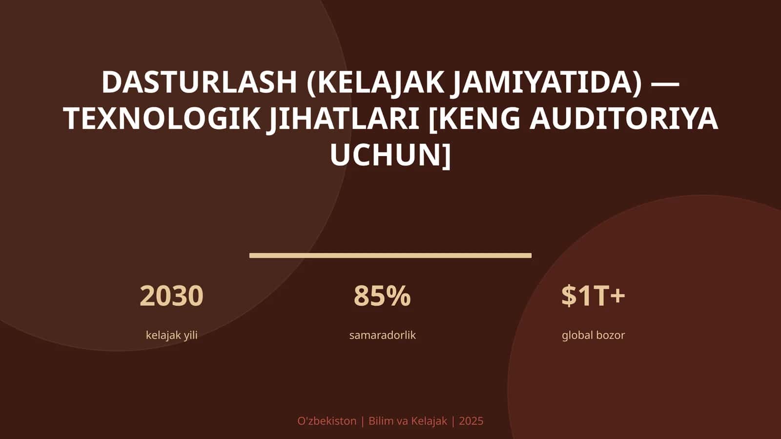 Dasturlash (kelajak jamiyatida) — texnologik jihatlari [keng auditoriya uchun]