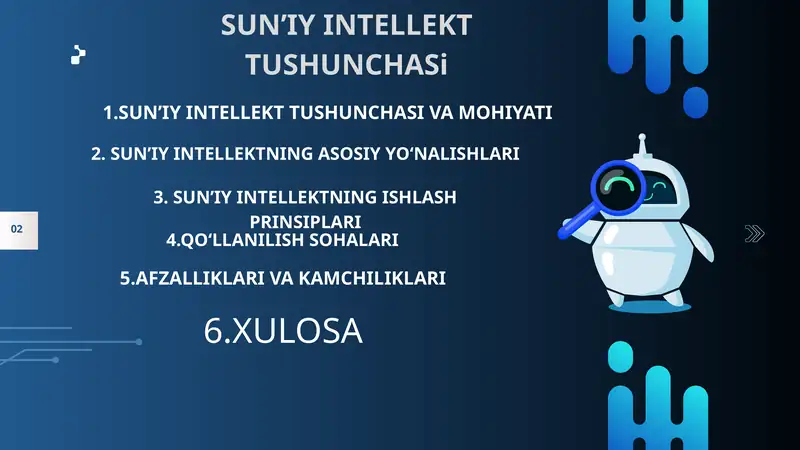 SUN’IY INTELLEKTUSHUNCHASi