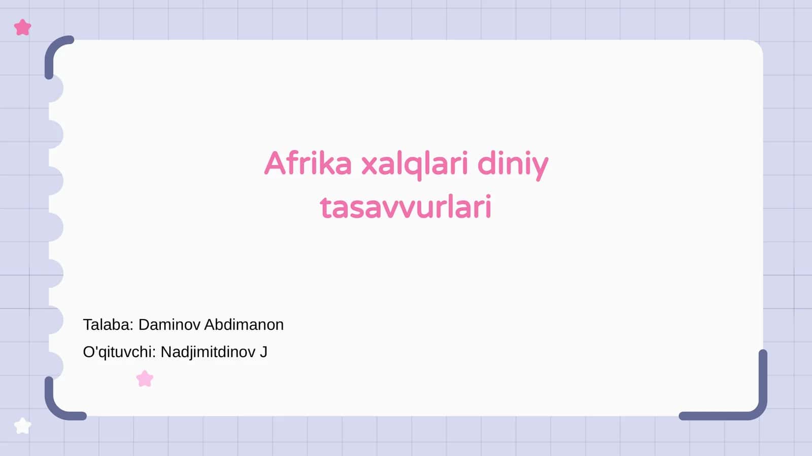 Afrika xalqlari diniy tasavvurlari