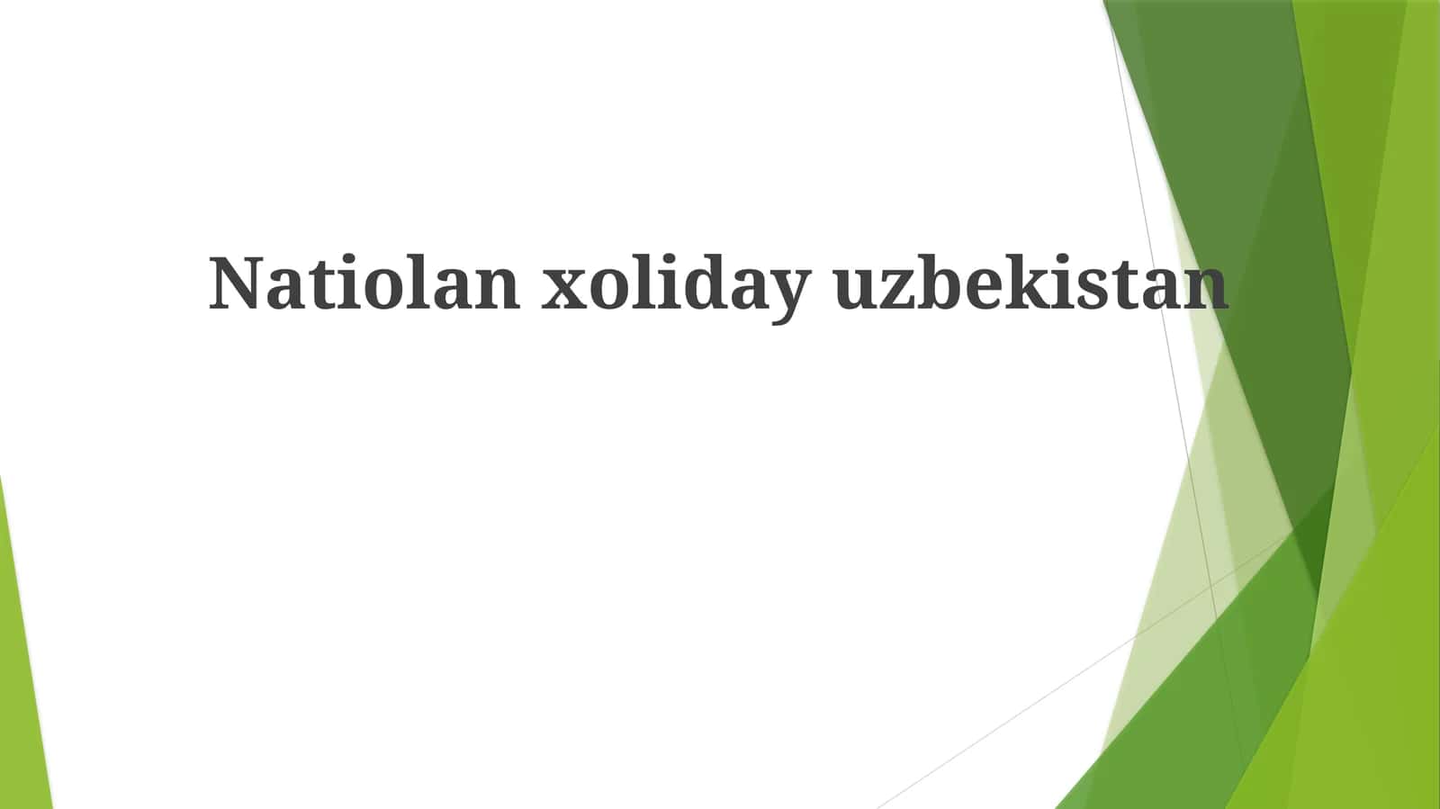 Modern Uzbekistan: National Identity and Unity