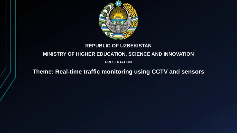 Real-time traffic monitoring using CCTV and sensors