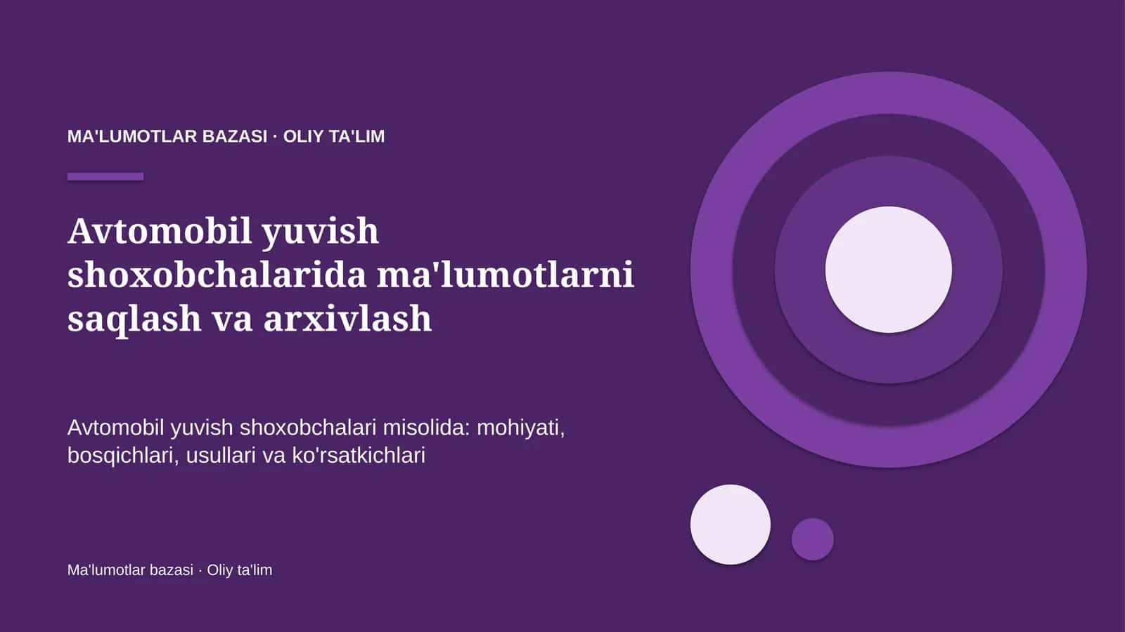 avtomobil yuvish shoxobchalarida ma'lumotlarni saqlash va arxivlash 9220