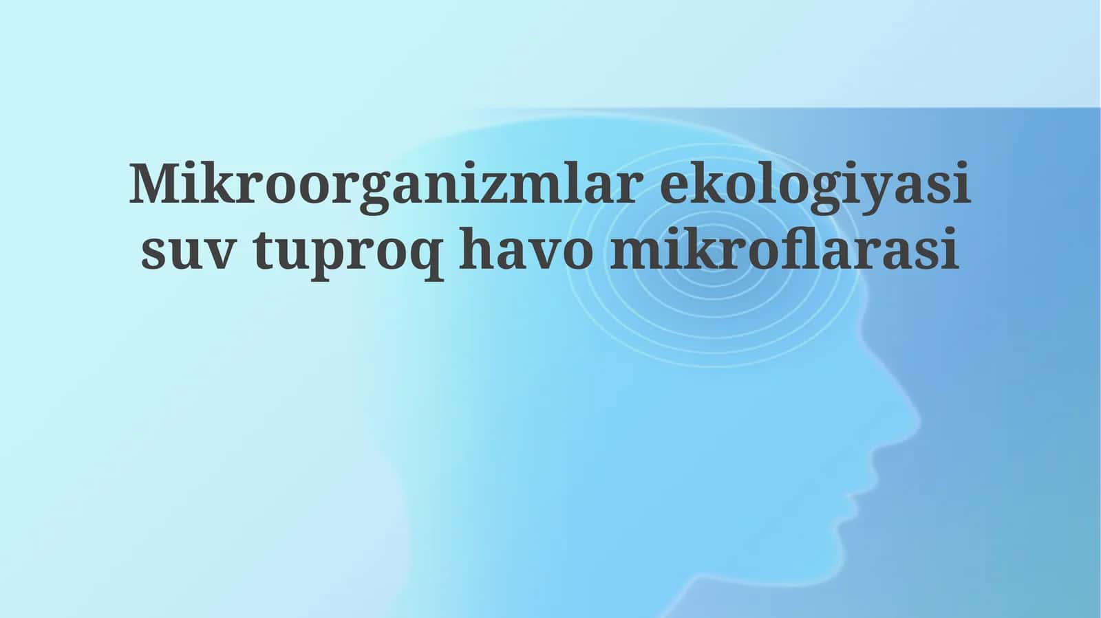 Mikrobial ekologiya