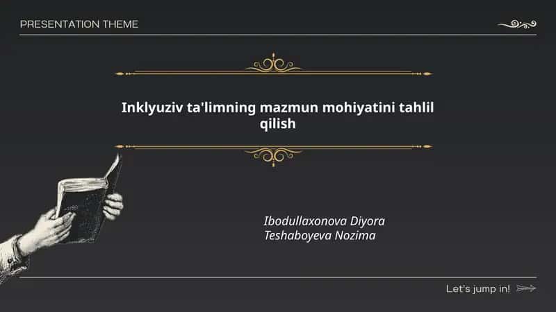 Inklyuziv ta'limning mazmun mohiyatini tahlil qilish