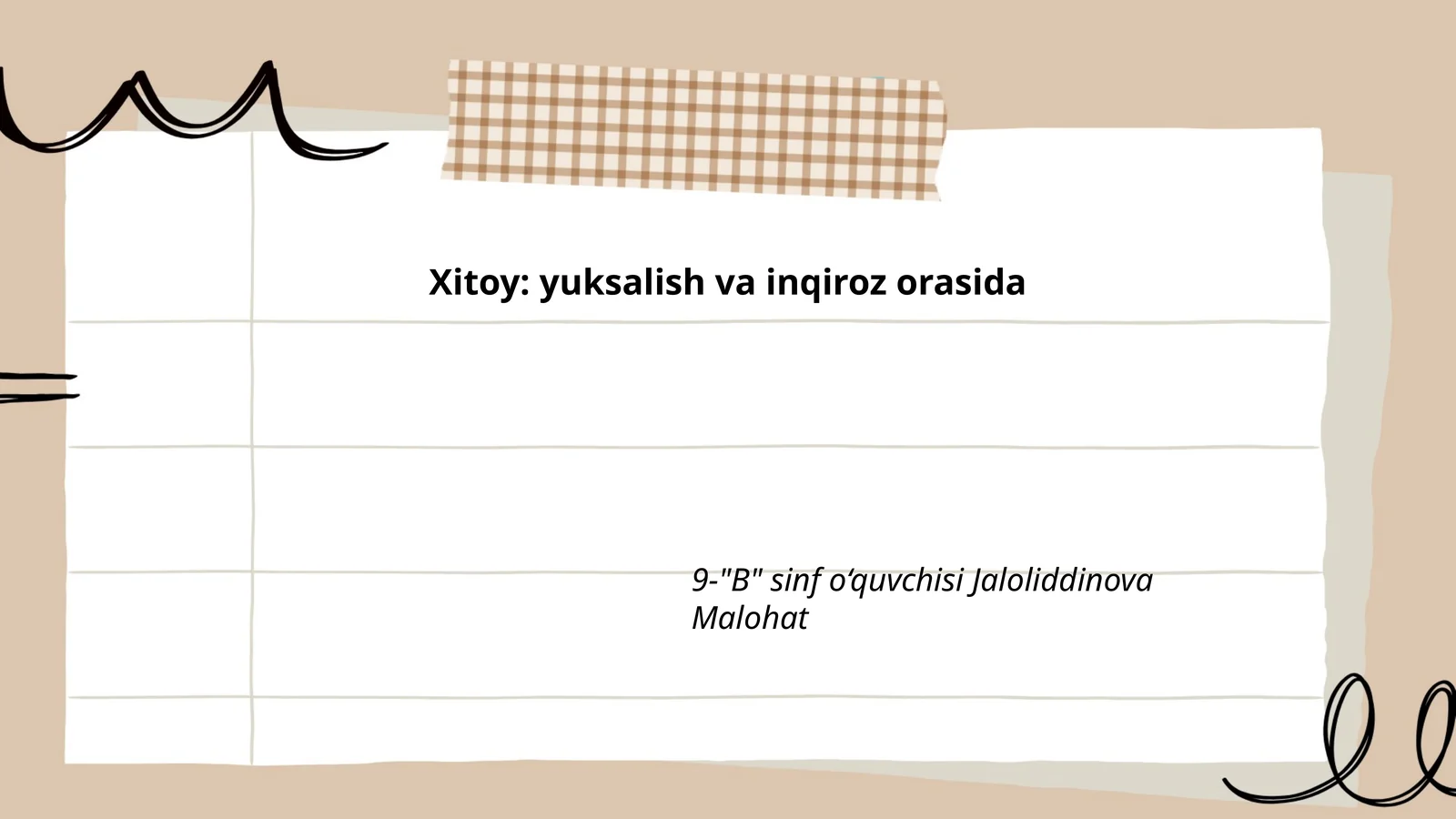 Xitoyning tarixiy rivojlanishi