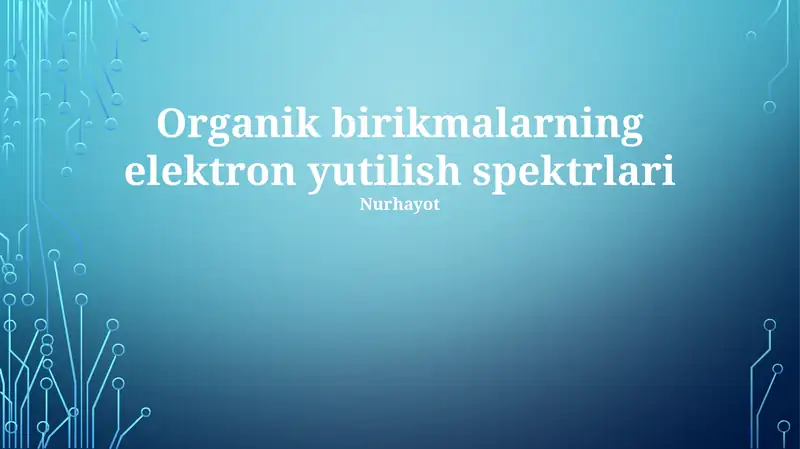 Elektron yutilish spektrlari