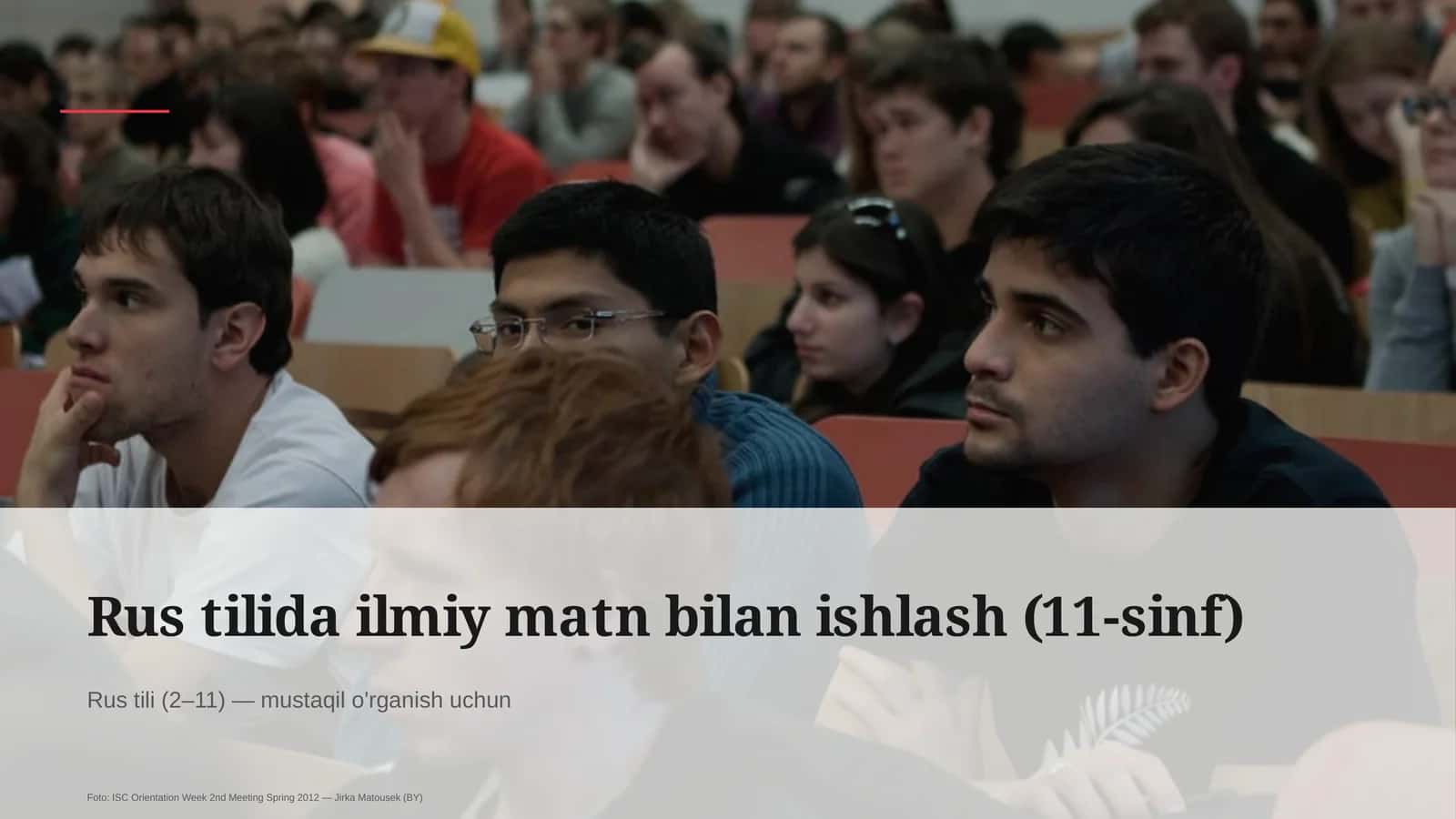 Rus tilida ilmiy matn bilan ishlash (11-sinf)