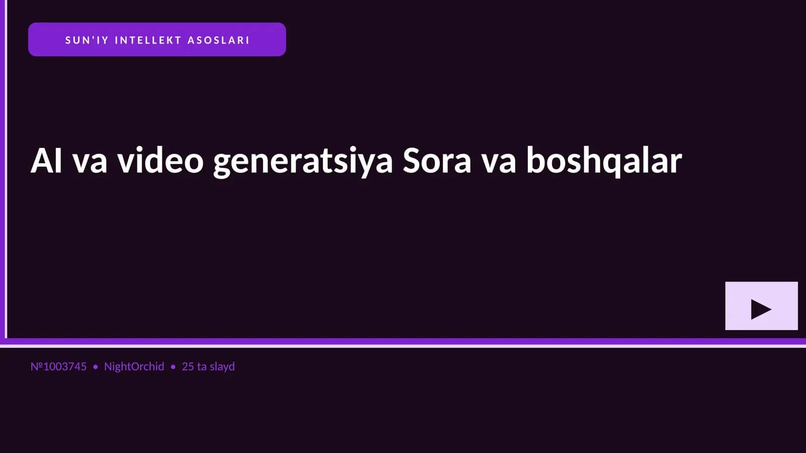 SUN'IY INTELLEKT ASOSLARI