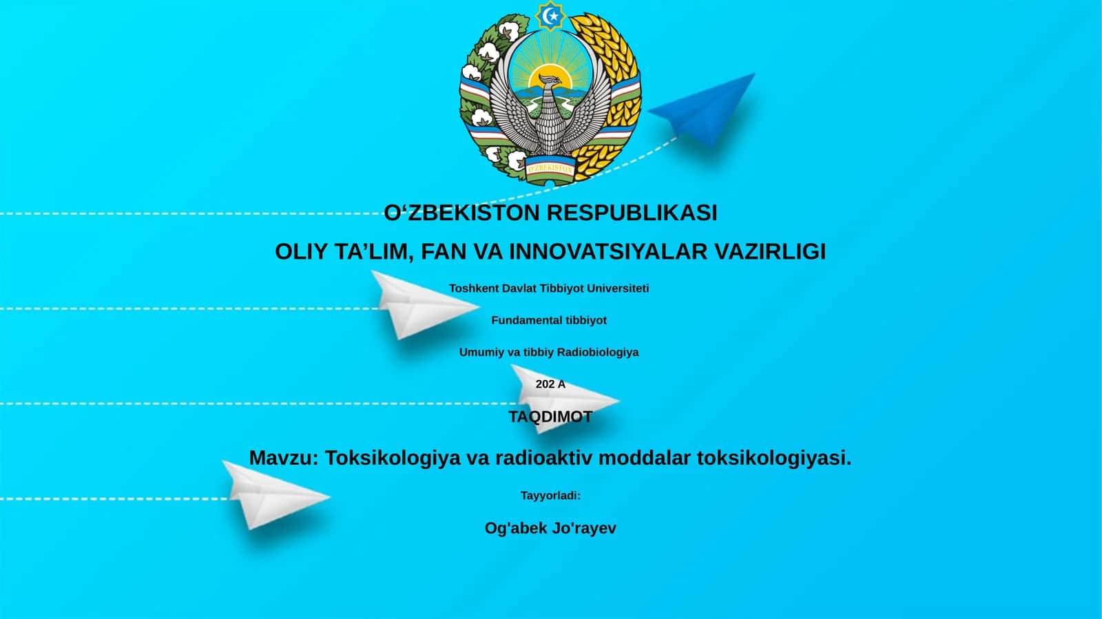 Toksikologiya va radioaktiv moddalar toksikologiyasi