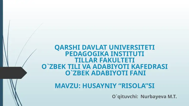 HUSAYNIY “RISOLA”SI