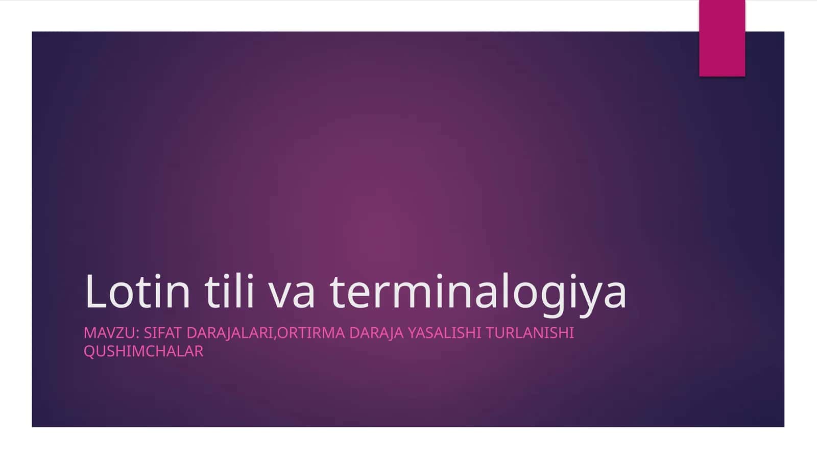 Lotintilivaterminalogiya