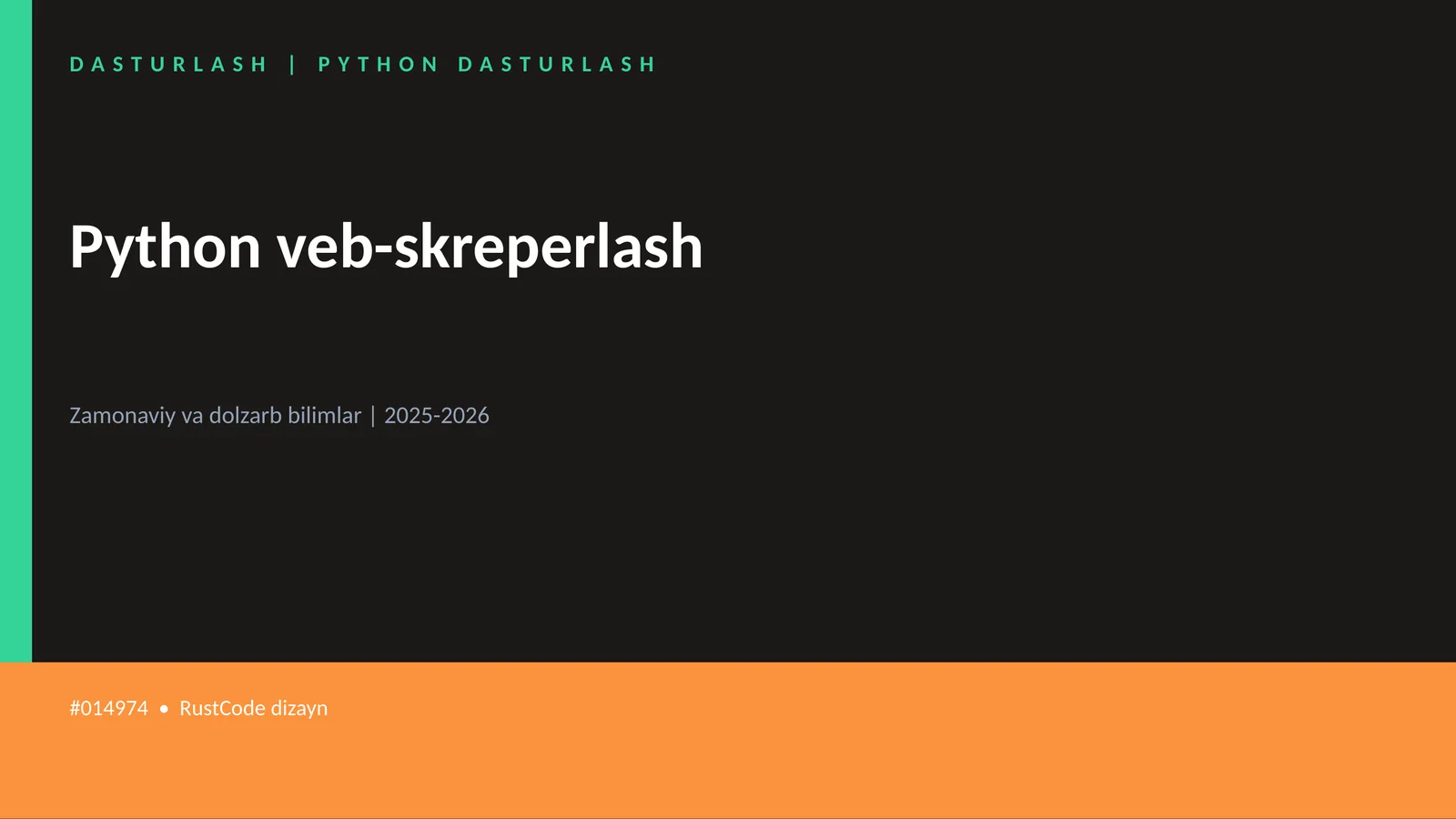 PYTHON DASTURLASH