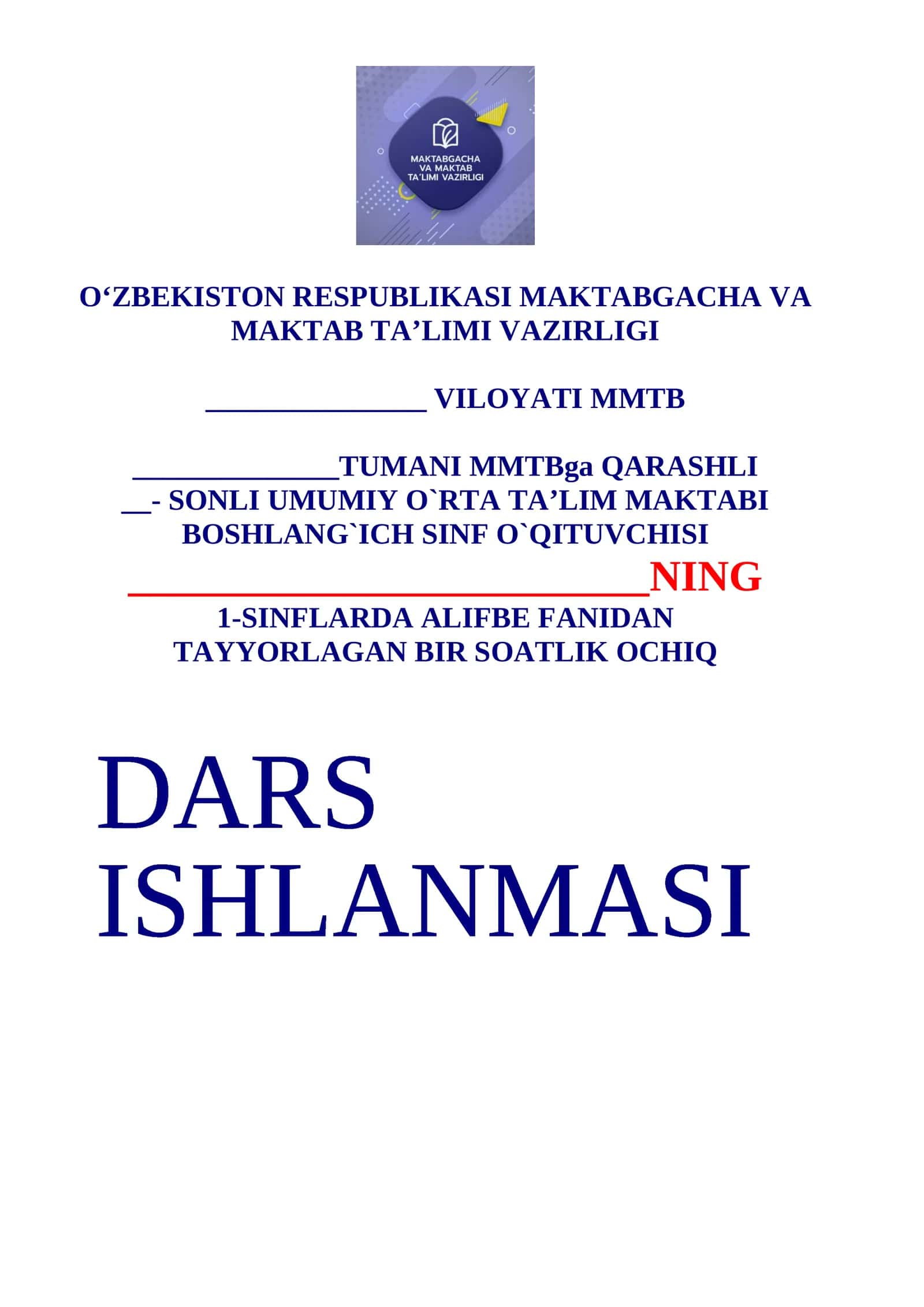 1-SINFLARDA ALIFBE FANIDAN