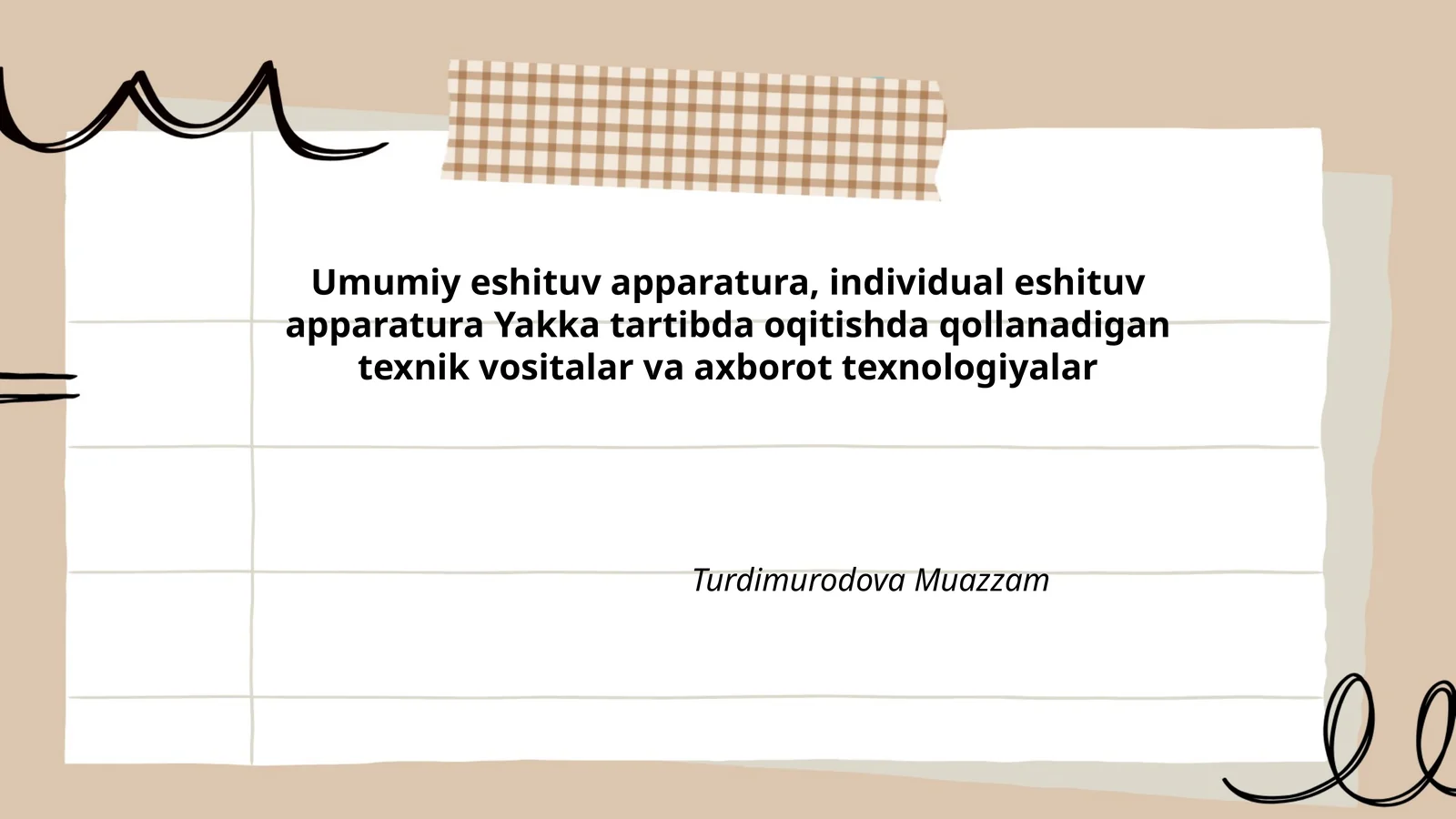Umumiy eshituv apparaturalari turlari