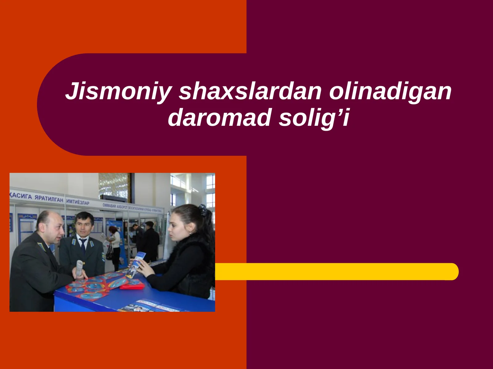 Jismoniy shaxslardan olinadigan daromad solig’i