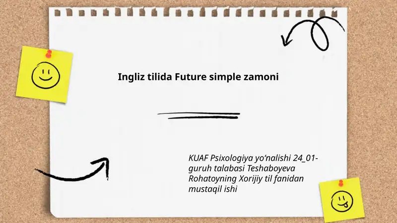 Ingliz tilida Future simple zamoni