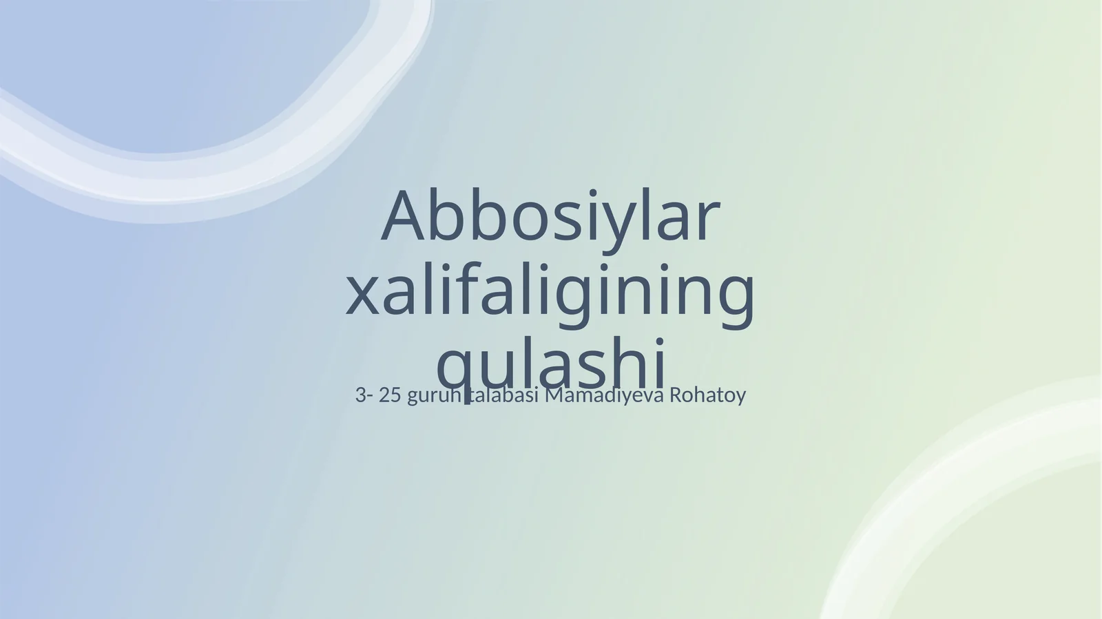 Abbosiylar xalifaligining qulashi